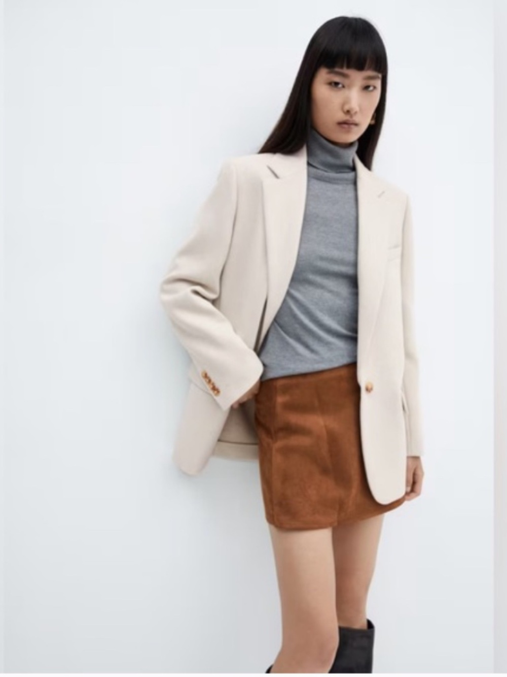 Structured suit blazer